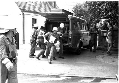 Das TSF 8/8 im Einsatz bei der Leistungsprüfung 1980