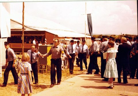 Festbetrieb am Festplatz zur 100-Jahr-Feier 1977
